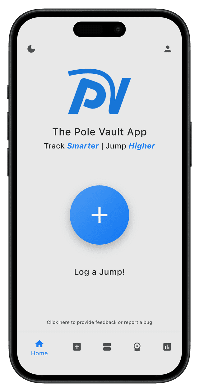 Home screen showing jump stats